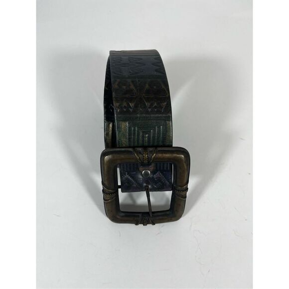 Aztec multi print leather belt - Picture 1 of 2